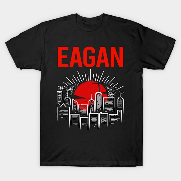 Red Moon East Lansing T-Shirt by flaskoverhand